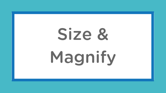 size magnify