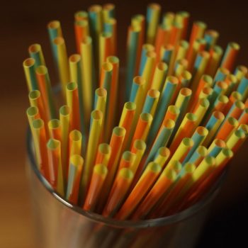colorful straws in a glass
