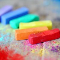 colorful sidewalk chalk