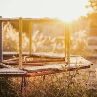 playground at sunset