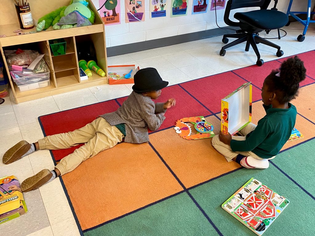 Pre-k students at Atlanta's Charles Drew Charter Academy near the end of the 2022-23 school year.