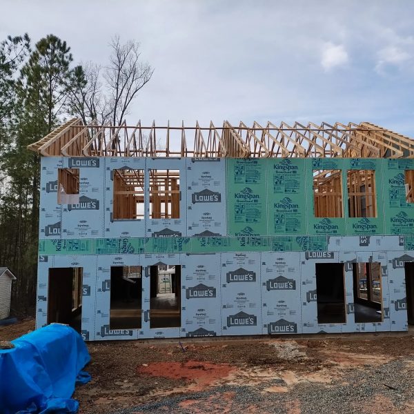 Photo of house being built by the Greater Matthews Habitat for Humanity.